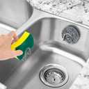 ESINAM 2Pcs Sponge Holder for Kitchen Sink, Strong Adhesive Clear Acrylic Kitchen Sink Sponge Caddy for Kitchen Organization in Sink Multifunctional Inside Sink Sponge Holder