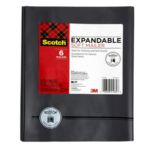 Scotch Expandable Polly Mailer 10x12.9in, Pack of 2