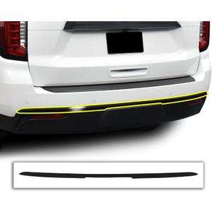 BOGAR TECH DESIGNS for GMC Yukon 2021-2025 Rear Bumper Chrome Delete Overlay, Gloss Black