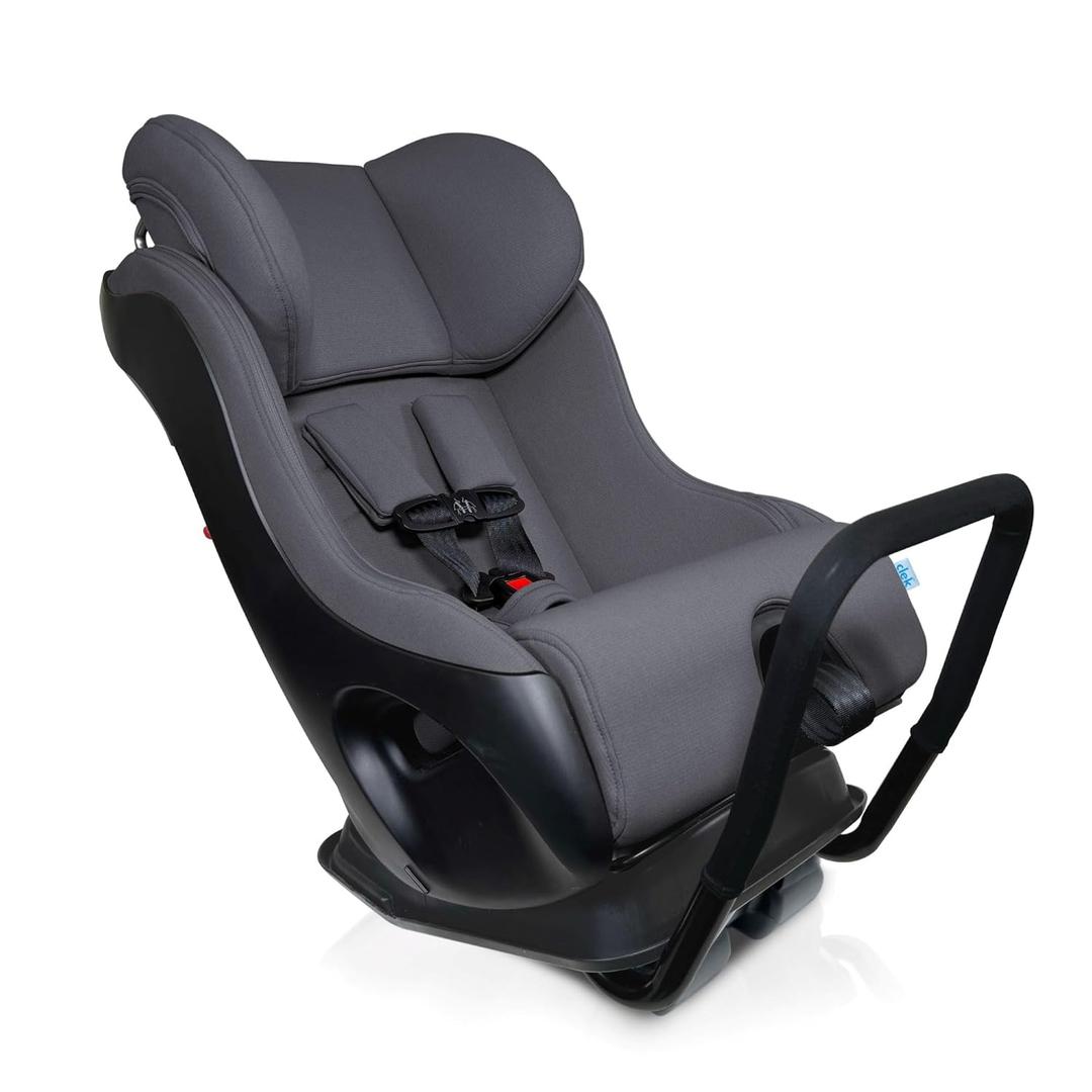 Clek Fllo Convertible Car Seat - Compact Design for 3-Across Seating, Extended Rear-Facing with Anti-Rebound Bar and Flame Retardant-Free (Edge Ziip)