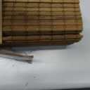 UNISHADES Cordless Bamboo Roman Shades for Windows, Blinds Size (33" W 64" H) Colour (Highfield Teak)