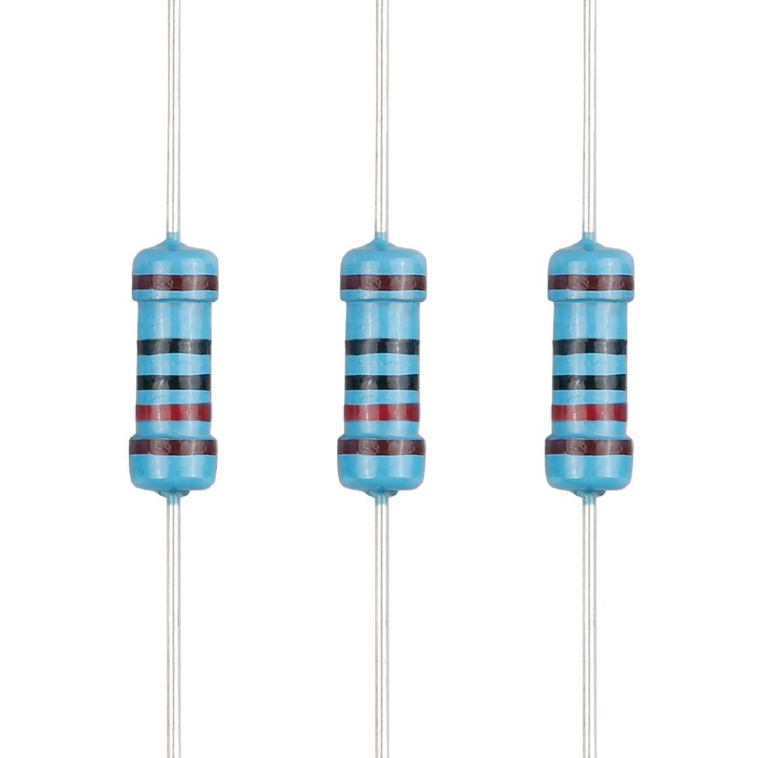 100pcs 120 ohm Resistor 1/2w (0.5Watt) 1% Tolerance Metal Film Fixed Resistor, Multiple Values of Resistance Optional