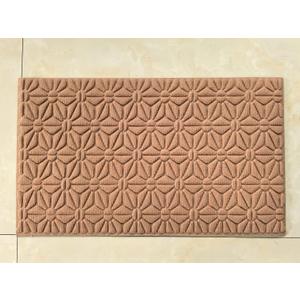 Embossed Doormat Anti Slip Outdoor Carpet, Multi Color Welcome mat, Size 43 74cm, PVC Bottom Surface (Beige)
