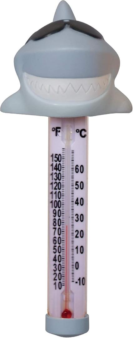 GAME 2700 Shark Spa and Pool Thermometer, Shatter-Resistant Casing Tether Included, Fahrenheit and Celsius, 9-in height x 3-1/2-in diameter