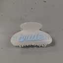 xo, Fetti Bride Claw Clip - White Marble Acrylic | Blue Bow Hair Accessory, Bachelorette Pearl Headband, Bridal Wearable Gift, Bridesmaid Bach Favor