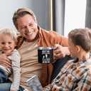 Dad Gifts from Daughter Son - Best Dad Mug Gifts for Valentines Day, Funny Birthday Gift Ideas for Dads, Fathers, Men, 14 OZ Stainless Steel Insulated Travel Coffee Mug Cup, Black