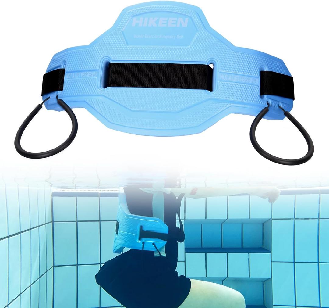 Swim Floating Belt,Water Aerobics Swimming Belt with Fixing Straps,Jogger Floatation Aid Buoyancy Belt for Swimming Pool Fitness and Fitness Workout Therapy (Regular Size, Blue)