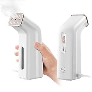 Portable Travel Steamer for Clothes, Dual Voltage & Wrong Voltage Alarm, 100-240V Steamer & Iron 2 In 1, Integrated Large 170ml Tank Travel size, 12-Min Continuous Steam, Fast Handheld Wrinkle Remover