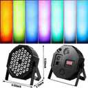 Par Lights Stage Lights Uplights LED RGB Lighting DMX512 Sound Activation Multiple Lighting Modes Party Light for DJ, Disco, Stage, Wedding - 4 Packs