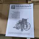 Medline Comfortable Folding Wheelchair with Swing-Back, Desk-Length Arms and Elevating Footrests, 20W x 16D Seat