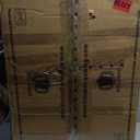 Massage Gaming Chair with Retractable Footrest, 360 Swivel, Adjustable Armrests, High-Back Ergonomic PC Desk Chair, PU Leather - Black(White)