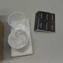 Gaussra Black Apothecary Jars, Black Qtip Holder - Stainless Steel Bathroom Jar with Stickers - Farmhouse Decor Qtip Dispenser for Qtips, Cotton Balls, Swabs, Makeup Sponges (2-Pack)