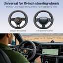 Frani Suede Steering Wheel Cover,Universal Fit 15 Inch-Premium Non-Slip Breathable Comfort Grip for Cars Trucks SUVs,Anti-Slip Durable Interior Upgrade