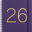 2026 Planner - Planner 2026 Weekly and Monthly, January 2026 - December 2026, 2026 Calendar Planners with Inner Pocket, Elastic Closure, 6.45" x 8.45" - Purple