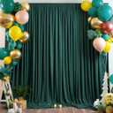 30FT x 10F Blackish Green Backdrop Curtain for Party Decorations, Polyester Party Backdrop Curtains with Rod Pocket, Photography Backdrop Drapes for Wedding, Baby Shower,Dark Themed Events (W5' x H10'(6 panels))