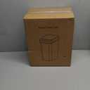 Yatmung 4 Gallons Bathroom Trash Can Automatic Touchless - 15.5 Liters Smart Trash Can Motion Sensor - Narrow, Plastic - Slim Electric Trash Bin - Skinny Garbage Can with Lid (Matte Black)