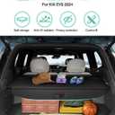 Powerty Retractable Cargo Cover for Kia Ev9 2024 2025 2026-Canvas Texture Trunk Cover Privacy Screen Rear Security Shade for EV9 Accessories