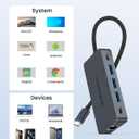 USB C Docking Station Dual Monitor, 9-in-1 USB Hub with 2 HDMI 4K@60HZ, 11000Mbps Ethernet, 3 USB 3.0, 1 Type C, 1 PD Charging, 13.5mm Audio, Dock for Laptop/Computer/Tablets/Windows