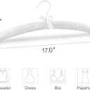 TOPIA HANGER Padded Hangers for Women Clothing,17-inch Satin Hangers 10 Pack Thick Foam Padded No Shoulder Bump for Sweaters, Coat, Blouses, Dresses-White, CT18W-10