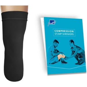Prosthetic Stump ShrinkersBelow Knee, 55cm, Compression, Amputee Socks, 20-30, Daily use, Taiwan Excellence M (Black)