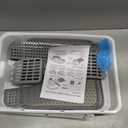 2 Pack Small Cat Litter Box with Mat & Scoop, Open Top High Sides