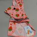 KOOLTAIL Dog Raincoat Hooded Slicker Poncho with Leash Hole, Dog Raincoat for Small Medium Dogs, Waterproof Pet Rain Jacket with Reflective Strip, Adjustable Breathable Puppy Rainwear (Small (Pack of 1), Strawberry Pink)