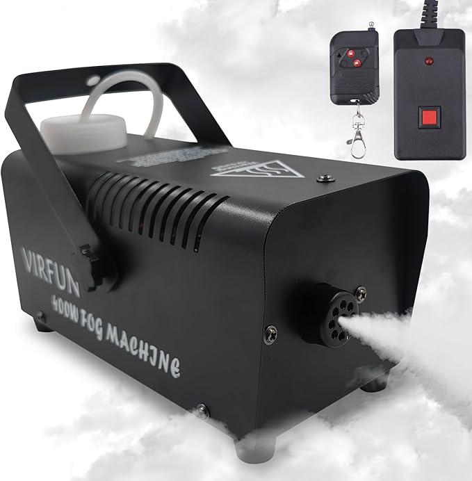 VIRFUN Fog Machine, Smoke Machine with Wireless&Wired Remote Control for Halloween, Party, Outdoor, Indoor and Stage Effect, 400W