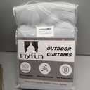 Outdoor Curtains for Patio Waterproof - Weatherproof Porch & Gazebo Curtains, Grommet Top and Tab Bottom Drape,2 Panel, 52" W x 84" L, White
