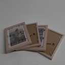 KINLINK 5x7 Picture Frame Light Grey Set of 4, Wooden Photo Frames Matted 4x6 with Plexiglass for 4x6 with Mat or 5x7 without Mat for Table and Wall Display