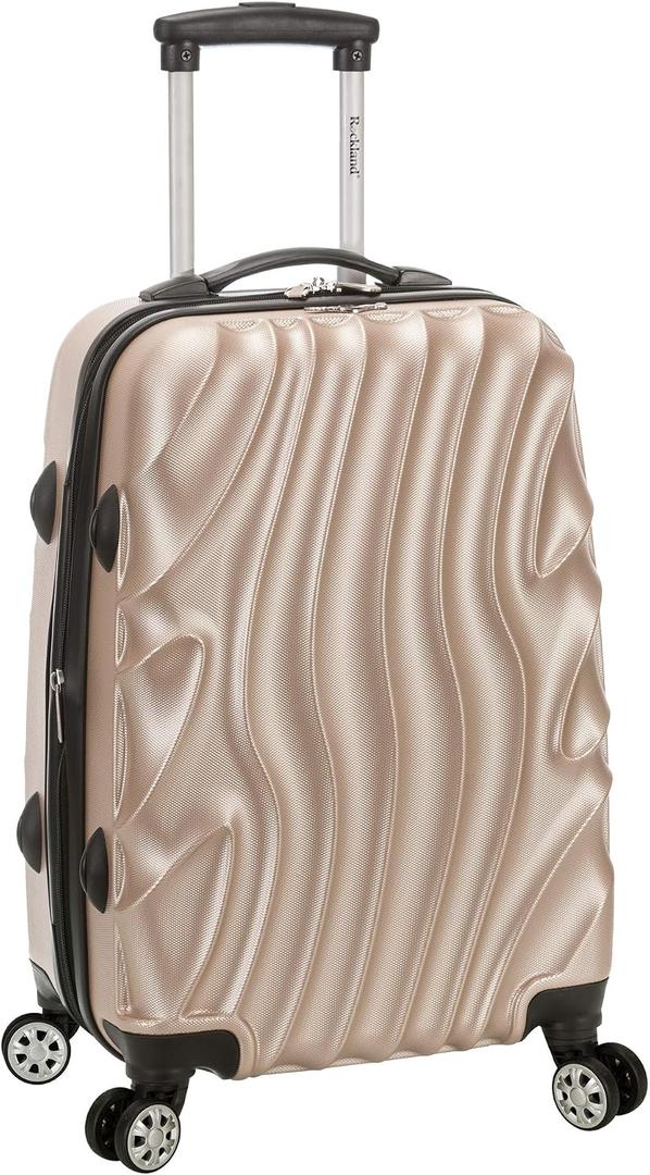 Rockland Melbourne Hardside Expandable Spinner Wheel Luggage, Carry-On 20", Goldwave