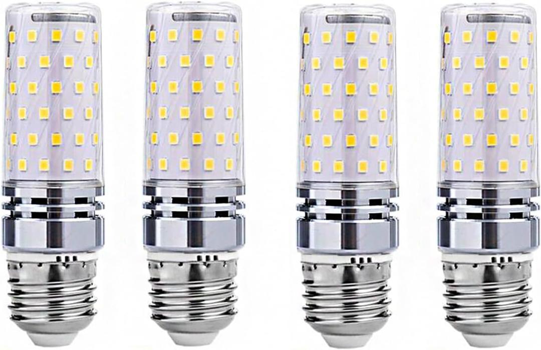 LED Bulb E27 12w 16w Equivalent 50w-80w 3 Colors Dimmable Lighting Energy Saving 1200-1600 Lm No Flicker Home Use Indoor Bulbs (E27 12W 3 Colors dimmable, 4cps)