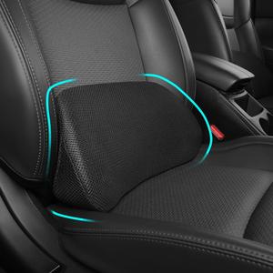 lumbar support for car, driver seat lumbar pillow, ergonomic car seat back cushion, Memory Foam mesh back support, orthopedic, Improve Sitting Posture Back Pain Relief, Soft Breathable Durable 1P