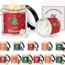 MTLEE 12 Pcs Christmas Candles Gifts Bulk Scented Candle Jars for Coworkers Women Aromatherapy Candles for Home Xmas Birthday Gifts Yoga (Bright Style)