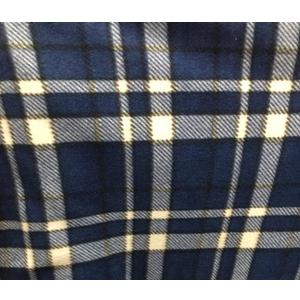 58" Wide Anti Pill Polar Fleece Fabric | Sold by The Yard (Plaid Navy Blue Black)