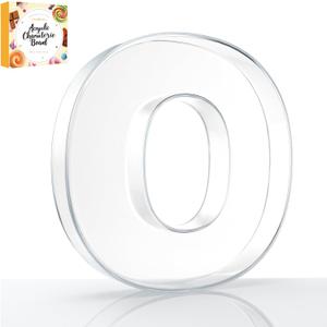 10" Acrylic Charcuterie Letters Fillable Tray, Reusable Alphabet Number Shaped Serving Plates for Charcuterie Board, Display Fruit, Candy, Cake, Party Decor, Birthday, Anniversary O