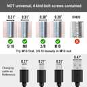 3 Inches Metal Bed Legs Replacement for Electric Adjustable Bed Base Frame, 4 Kinds Screw Thread Contained, Thick Heavy Duty Bed Frame Support Legs