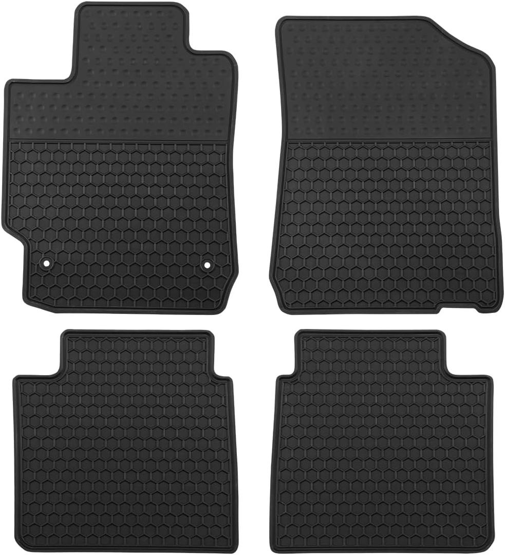 Car Floor Mats Custom Fit for Toyota Camry 2006-2011 Black Rubber Auto Floor Liners All Weather Protection Odorless