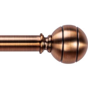 Brass Curtain Rods for Windows 30-88 Inch Adjustable Heavy Duty Metal,1 Inch Pipe Decorative Modern Rustic Blackout Drapery Rods with Twisted Cage Finials (Antique Bronze)