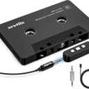 arsvita Car Audio Cassette to Aux Adapter, 5.1 Bluetooth Receiver Kit for Cassette to Aux, Bluetooth Receiver Compatible with 3.5 MM Auxillary Cable Tape, Black, Type BCAK04