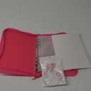 Sticker Organizer Binder Reusable Sticker Storage Book Collecting Album with Blank Release Paper and Pocket and DIY Charm, Zipper Design Sticker Binder Album for Collecting Sticker (HOT Pink)