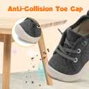 FEETCITY Toddler Walking Shoes Toddler Slip on Shoes Boys Sneakers Soft Tennis Shoe Barefoot Shoe Dark grey