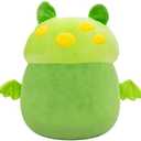 Squishmallows Original 14-Inch Earling Neon Green Mushroom Bat - Official Jazwares Plush (Large)