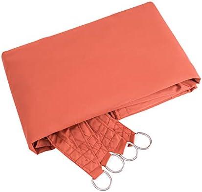 U/D Sun Shade Sail, Water Resistant Sunscreen Awning Canopy, Sunblock Shade Cloth for Outdoor Garden Patio Yard Party, with Rope,Orange,4x6m