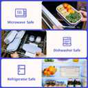 Lunchneo bento box for adults, separate for men and women, set of utensils and dipping containers, cute Japanese bento box, microwave heatable(White)