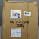 WhatsBedding 5 Inch Memory Foam Mattress Topper Queen Size, Filled with Shredded Foam & Goose Feather, 100% Cotton Cover Feather Bed Topper, 4 Layers Design, CertiPUR-US Certified, Grey, 60x80 (Gray)