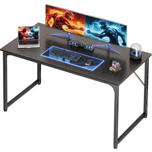 PRAISUN 47 X 24 Inch Computer Desk with Deeper Desktop, Gaming Office Writing Work Desk for Home Office, Study, Bedroom, Work from Home, Metal Frame, Black