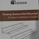 Axeman 72 Inch Floating Shelves for Wall | Picture Ledge Shelf Set of 2 | Walnut Picture Shelf for Wall with Ledge | Long Floating Shelves with Lip | Photo Ledge Shelves for Books Album Records