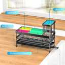 masadi Sink Organizer Caddy Countertop for Kitchen, Black Dish Sponge Holders, Instant Dry Brush Holders, Kitchen Storage Organziation Essentials and Decor