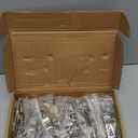 10 Pack 1/2" Overlay Face Frame Soft Close Hidden Cabinet Hinges, 105 Degree 3D Adjustable Clip On Plate Concealed Kitchen Cupboard Door Hinges with Screws