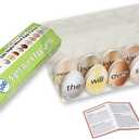 2 x Sight Word Games 500 Natural Egg Sight Word Flash Cards Kindergarten Game - Egg Fry Word Flash Cards Reading Games - Preschool Games, Kindergarten Learning Games - Egg Flashcards in Carton